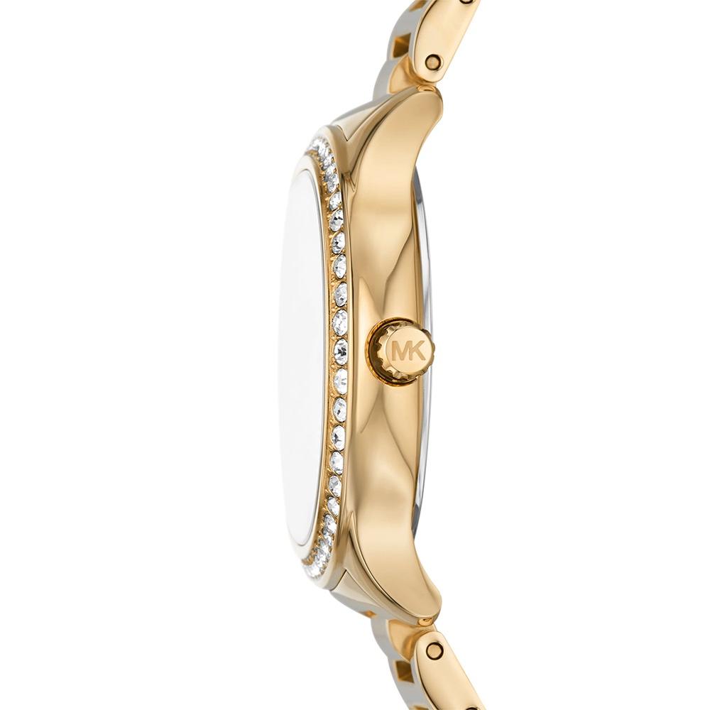 MICHAEL KORS Sage Crystals White Pearl Dial 38mm Gold Stainless Steel Bracelet MK4805