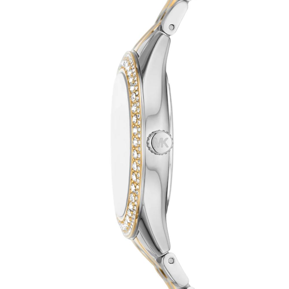 MICHAEL KORS Harlowe Crystals White Dial 38mm Two Tone Gold Stainless Steel Bracelet MK4811