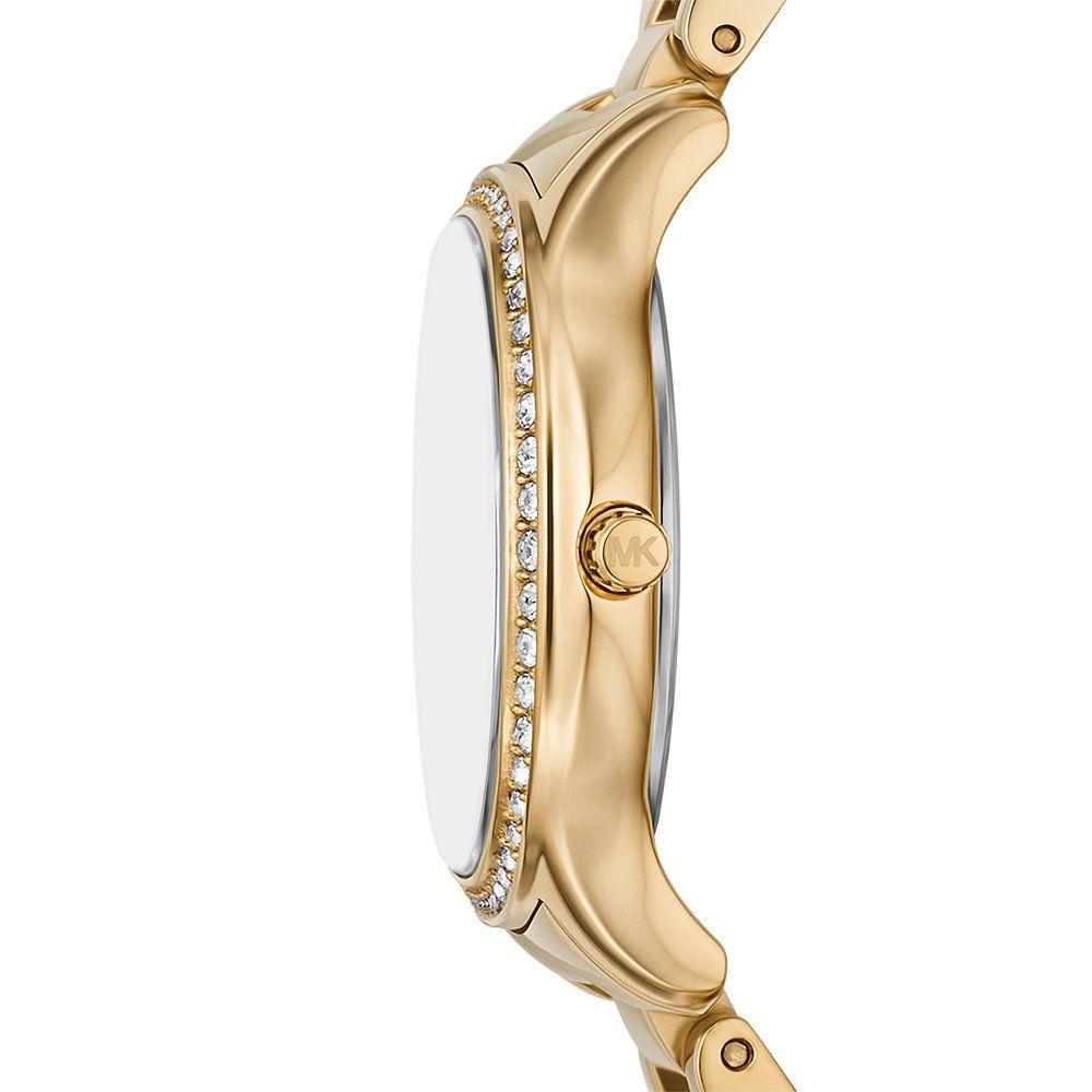 MICHAEL KORS Sage Mini Crystals White Pearl Dial 31mm Gold Stainless Steel Bracelet MK4822