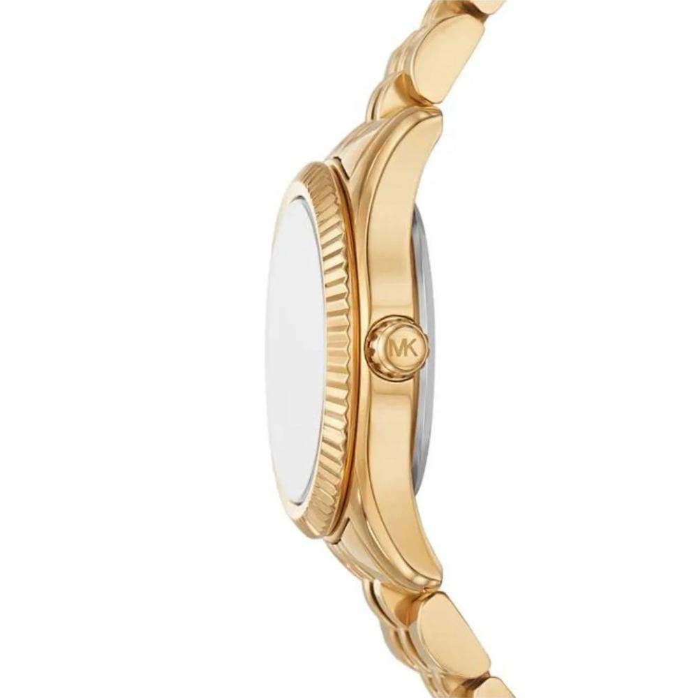 MICHAEL KORS Petite Lexington Green Dial 26mm Gold Stainless Steel Bracelet MK4842
