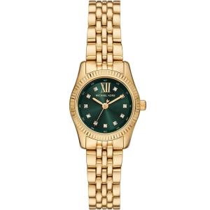 MICHAEL KORS Petite Lexington Green Dial 26mm Gold Stainless Steel Bracelet MK4842 - 61566