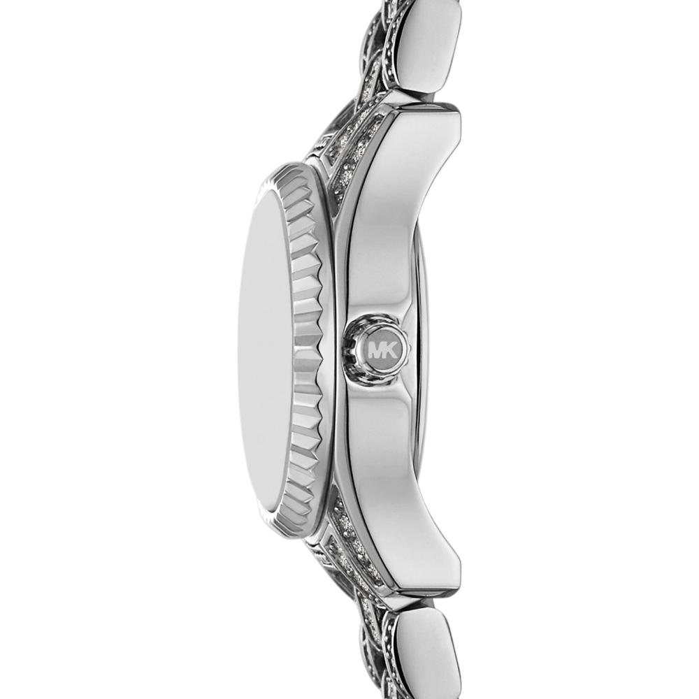 MICHAEL KORS Petite Lexington Silver Dial with Crystals 19mm Silver Stainless Steel Bracelet MK4864