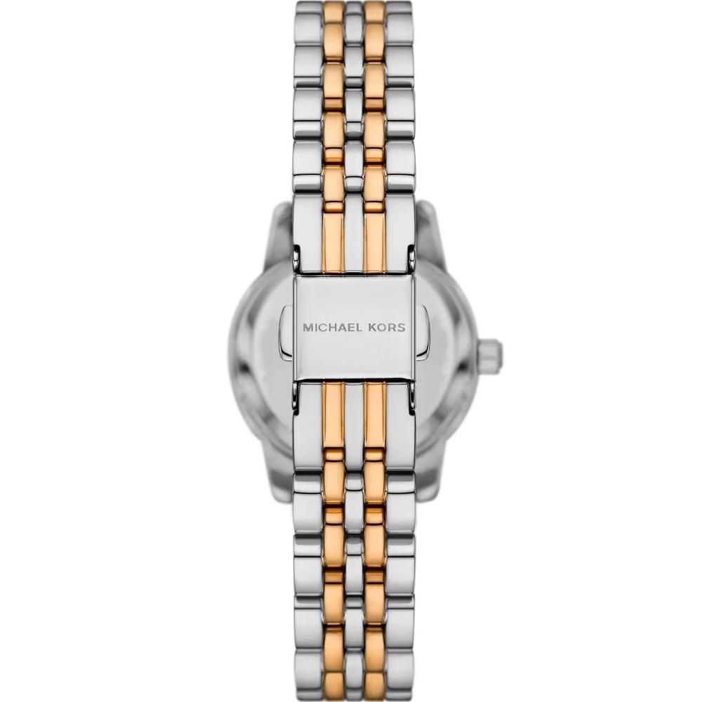 MICHAEL KORS Petite Lexington Blue Pearl Dial 26mm Two Tone Gold Stainless Steel Bracelet MK4865