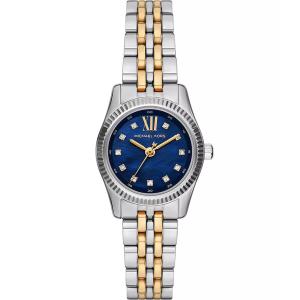 MICHAEL KORS Petite Lexington Blue Pearl Dial 26mm Two Tone Gold Stainless Steel Bracelet MK4865 - 54390