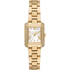 MICHAEL KORS Emery Mini Crystals White Pearl Dial 22x28mm Gold Stainless Steel Bracelet MK4867 - 54377