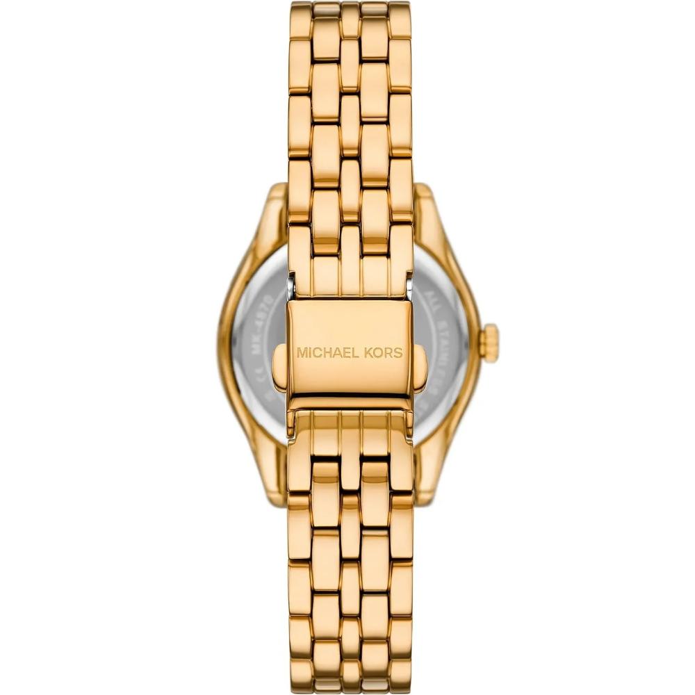 MICHAEL KORS Harlowe Crystals Green Dial 33mm Two Tone Gold Stainless Steel Bracelet MK4870