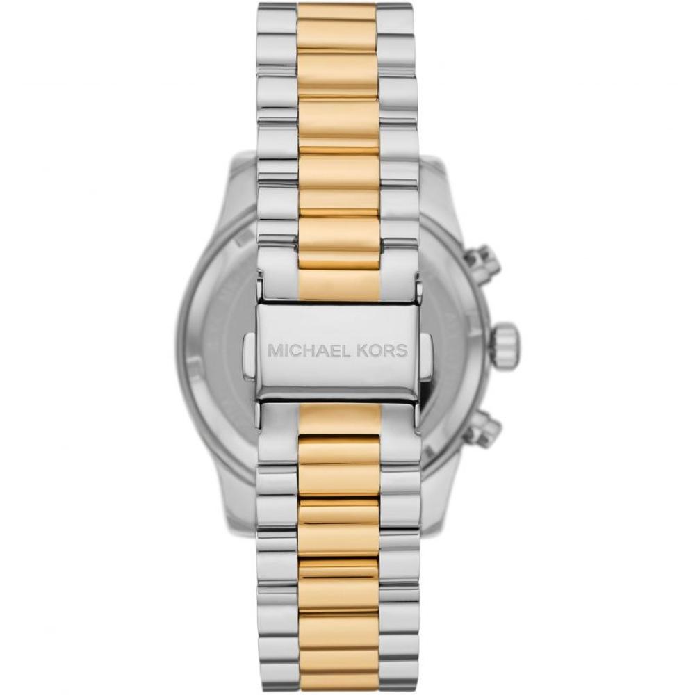 MICHAEL KORS Lexington Crystals Chronograph Green Dial 38mm Two Tone Gold Stainless Steel Bracelet MK7303