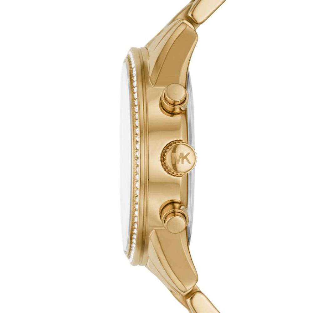 MICHAEL KORS Ritz Crystals Chronograph 37mm Gold Stainless Steel Bracelet MK7310