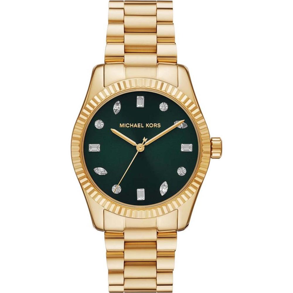 MICHAEL KORS Lexington Green Dial 38mm Gold Stainless Steel Bracelet MK7449