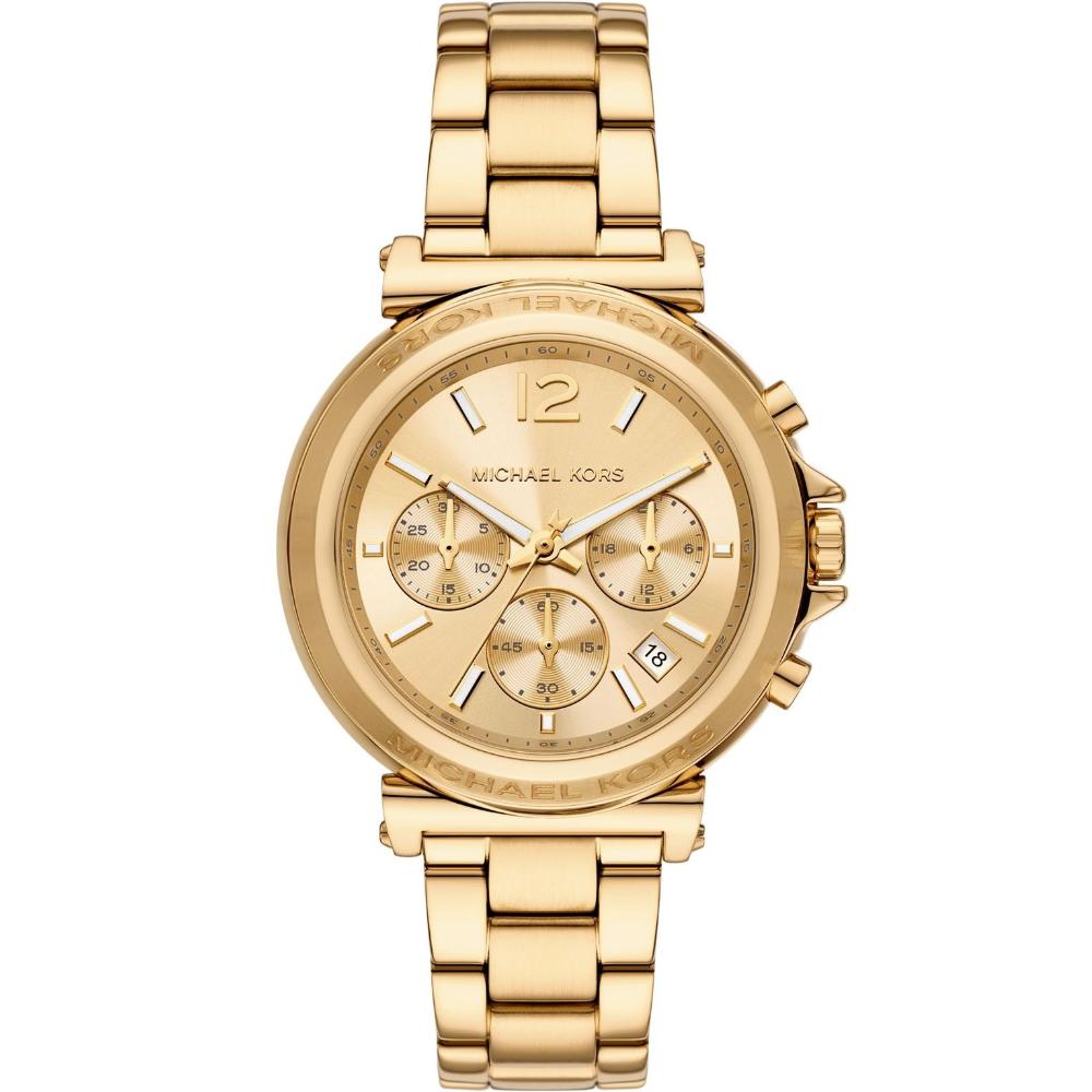 MICHAEL KORS Maren Chronograph Gold Dial 40mm Gold Stainless Steel Bracelet MK7493