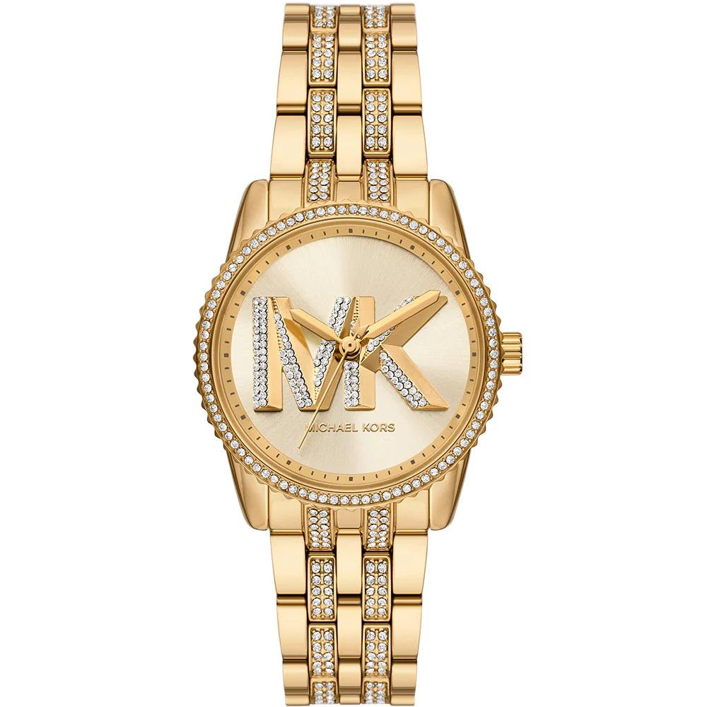 MICHAEL KORS Ritz Crystals Gold Dial 35mm Gold Stainless Steel Bracelet MK7540