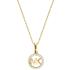 MICHAEL KORS Logo Charm Necklace Gold Sterling Silver with Cubic Zirconia MKC1108AN710 - 0