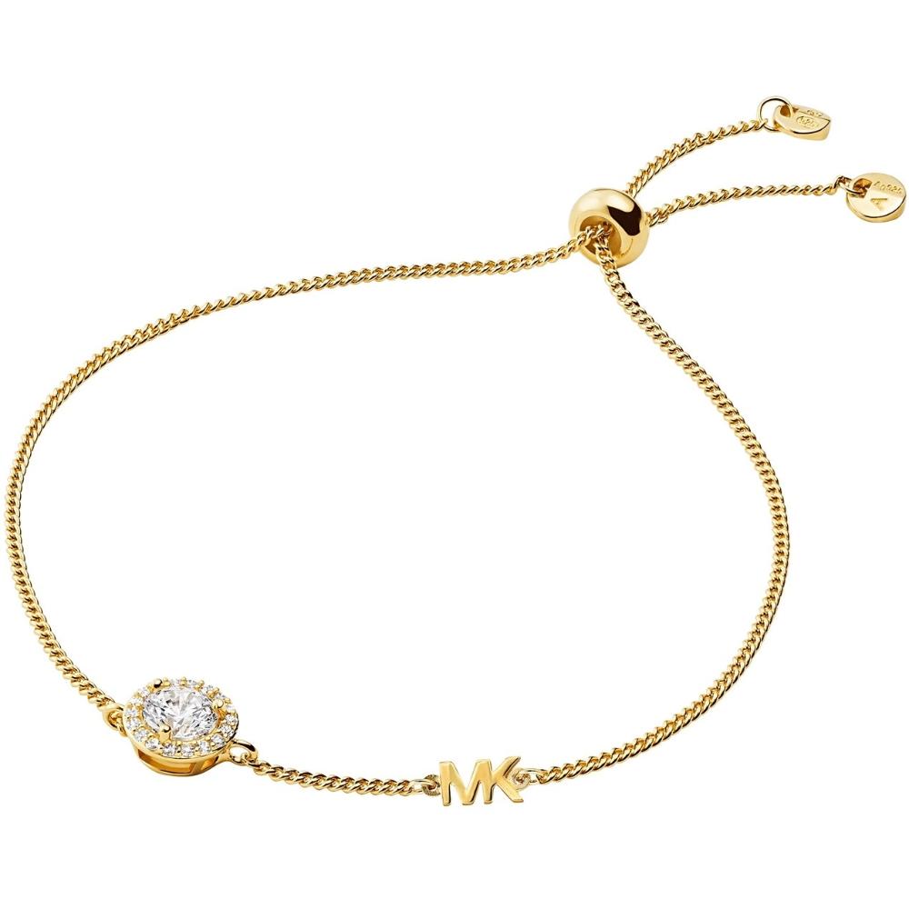 MICHAEL KORS Pave Halo Slider Bracelet Gold Sterling Silver MKC1206AN710