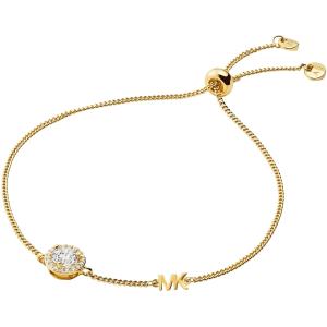 MICHAEL KORS Pave Halo Slider Bracelet Gold Sterling Silver MKC1206AN710 - 40160