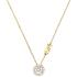 MICHAEL KORS Pave Halo Necklace Gold Sterling Silver with Cubic Zirconia MKC1208AN710 - 0