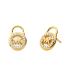 MICHAEL KORS Lock Stud Earrings Gold Sterling Silver MKC1558AH710 - 0