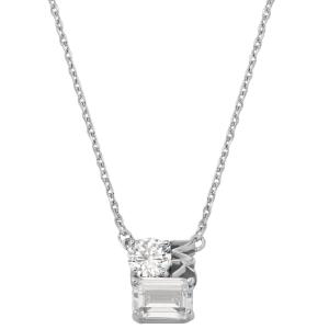 MICHAEL KORS Mixed Stone Pendant Necklace White Sterling Silver MKC1660CZ040 - 40213