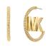 MICHAEL KORS MK Statement Logo Hoop Earrings Gold Plated with Cubic Zirconia MKC164300710 - 1