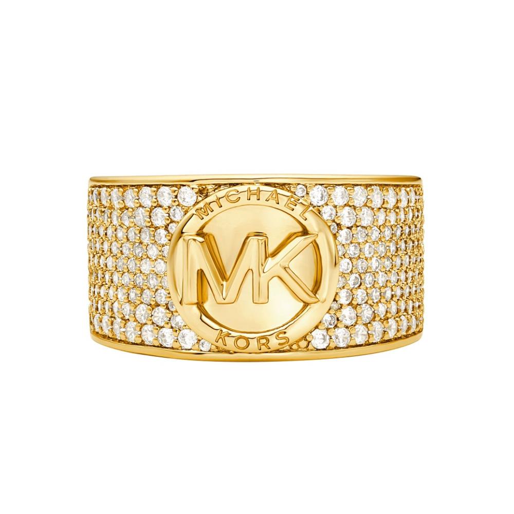 MICHAEL KORS Metallic Muse Ring Gold Plated with Cubic Zirconia MKJ8063710