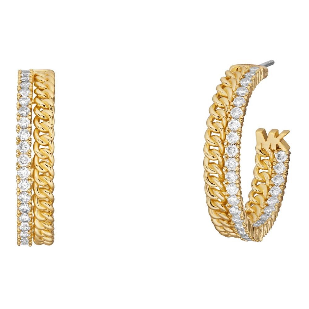 MICHAEL KORS Metallic Muse Earrings Gold Plated with Cubic Zirconia MKJ8279CZ710