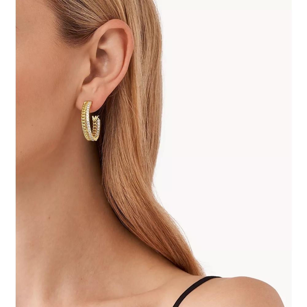 MICHAEL KORS Metallic Muse Earrings Gold Plated with Cubic Zirconia MKJ8279CZ710