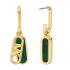 MICHAEL KORS MK Statement Link Earrings Gold Plated with Malachite Acetate and Cubic Zirconia MKJ8293MC710 - 1