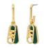 MICHAEL KORS MK Statement Link Earrings Gold Plated with Malachite Acetate and Cubic Zirconia MKJ8293MC710 - 0