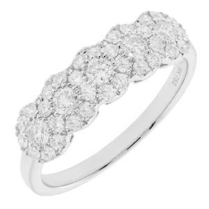 ΔΑΧΤΥΛΙΔΙ Πετράτο SENZIO Collection Κ18 Λευκό Χρυσό με 0.72ct. Διαμάντια MR20331 - 60553