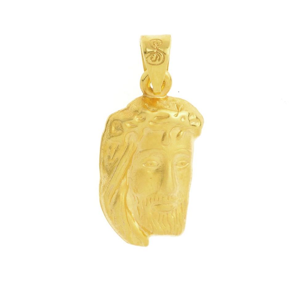 PENDANT Christ Double Sided K14 Yellow Gold MX0066