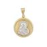 VIRGIN MARY Double Sided BabyJewels K9 Yellow & White Gold N001.1YW.K9 - 1