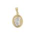 PENDANT Christ Double Sided BabyJewels K9 Yellow and White Gold N002.2YW.K9 - 1