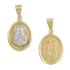 VIRGIN MARY Double Sided BabyJewels K9 Yellow & White Gold N002.4YW.K9 - 0