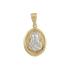 VIRGIN MARY Double Sided BabyJewels K9 Yellow & White Gold N002.4YW.K9 - 1