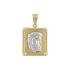 PENDANT Christ Double Sided BabyJewels K9 Yellow and White Gold N003.1YW.K9 - 1