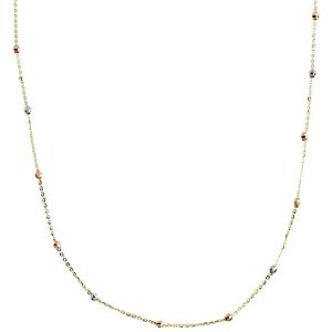 NECKLACE SENZIO Collection 14K Yellow, White and Rose Gold N0046 - 35821