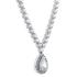 NECKLACE SENZIO Collection 14K White Gold with Zircon Stones N0053 - 1