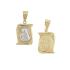 VIRGIN MARY Double Sided BabyJewels K9 Yellow & White Gold N006.2YW.K9 - 0