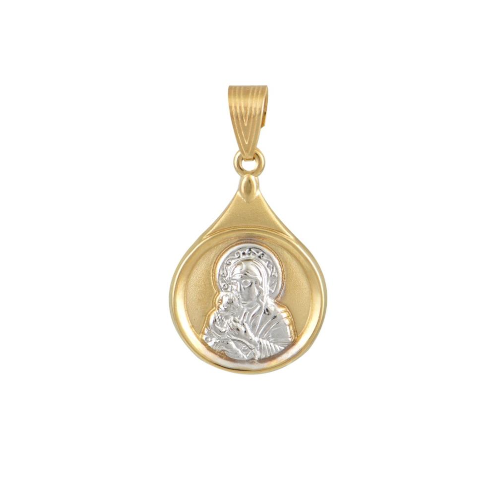 VIRGIN MARY BabyJewels K9 Yellow & White Gold N007.1YW.K9