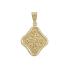 PENDANT Christ Double Sided BabyJewels K9 Yellow and White Gold N008.1YW.K9 - 2