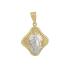 PENDANT Christ Double Sided BabyJewels K9 Yellow and White Gold N008.1YW.K9 - 1