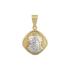 PENDANT Christ Double Sided BabyJewels K9 Yellow and White Gold N010.1YW.K9 - 1