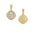 VIRGIN MARY Double Sided BabyJewels K9 Yellow & White Gold N010.2YW.K9 - 0