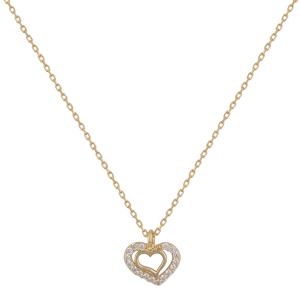 NECKLACE Heart SENZIO Collecion K9 Yellow Gold with Zircon Stones N770Y.K9 - 47283