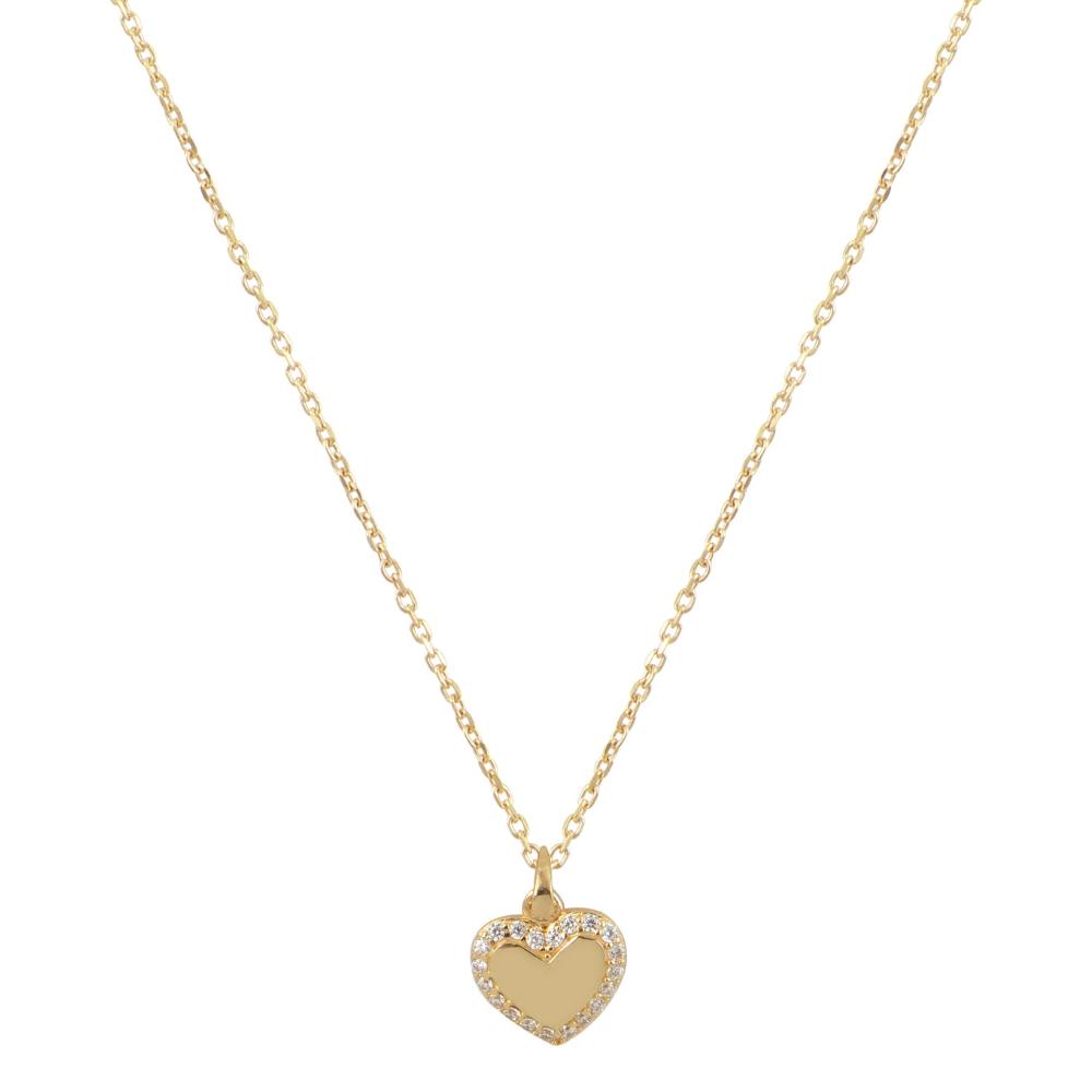 NECKLACE Heart SENZIO Collecion K9 Yellow Gold with Zircon Stones N904Y.K9