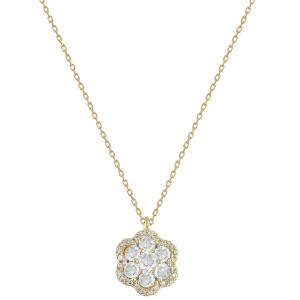 NECKLACE Rosette SENZIO Collection K9 Yellow Gold with Zircon Stones N951Y.K9 - 47473