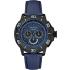 NAUTICA NST 501 Multifunction 46mm Black Stainless Steel Blue Fabric Strap A18644G - 0