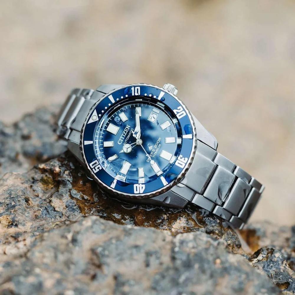 CITIZEN Promaster Fujitsubo Mechanical Diver Blue Dial 41mm Silver Super Titanium Bracelet NB6021-68L - 7