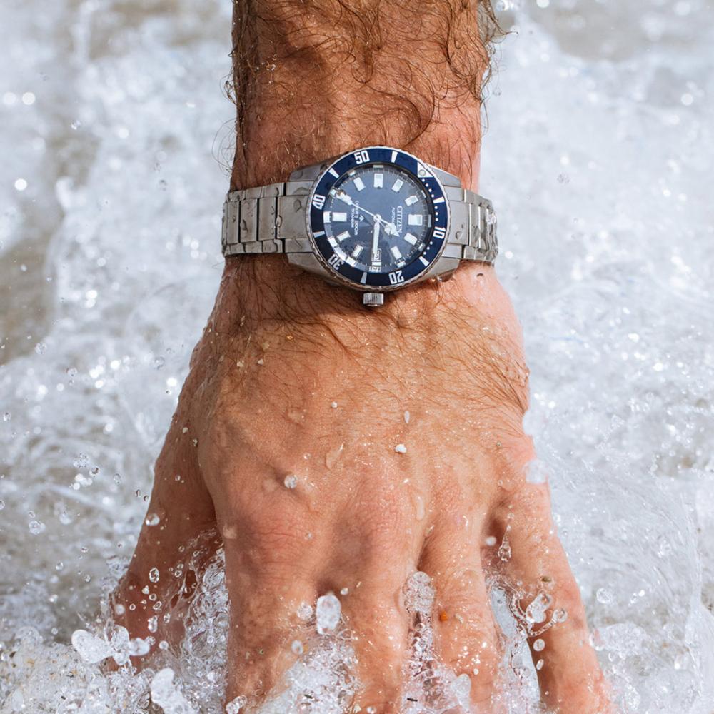 CITIZEN Promaster Fujitsubo Mechanical Diver Blue Dial 41mm Silver Super Titanium Bracelet NB6021-68L - 9