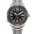 CITIZEN Promaster Air GMT Pilot’s Watch Automatic Black Dial 44.5mm Silver Stainless Steel Bracelet NB6046-59E - 0