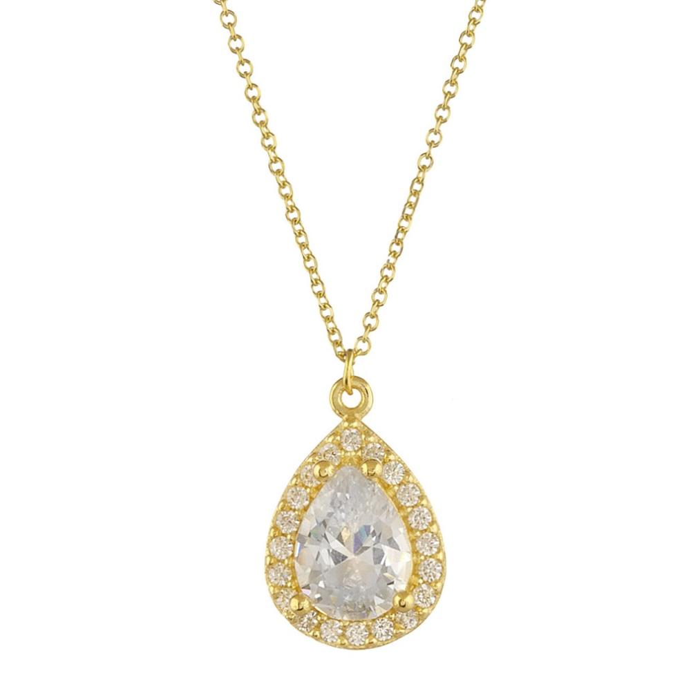 NECKLACE Rosette BabyJewels K9 Yellow Gold with Zircon Stones NE2013Y.K9